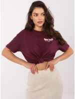 Tričko D12022M02645R bordó