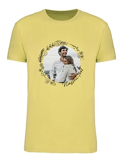 Personalizované dámské tričko s fotografií a květinovým ohraničením