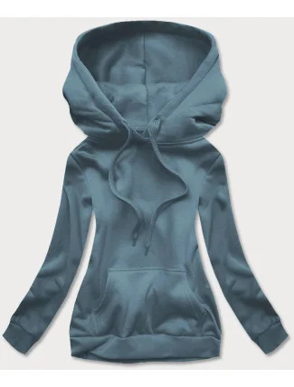 Šedomodrá dámská tepláková mikina (W02-09 Šedomodrá dámská tepláková mikina (W02-09