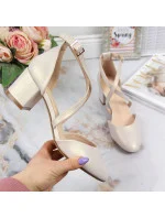 Sergio Leone W SK365B perleťové béžové sandály s pásky