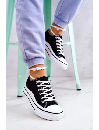 Dámské zavazováním tenisky Černá Menifee Dámské zavazováním tenisky Černá Menifee