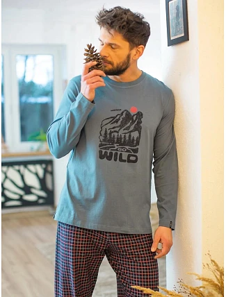 Pyžamo Key MNS 634 B26 dlouhé rukávy, velikost M–2XL