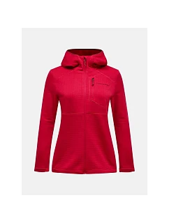Mikina PEAK PERFORMANCE W Trail Polartec Zip Hood v barvě bordó