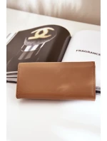 Eko Kůže Hladká Dámská Peněženka Tmavě Béžová Erolia