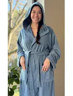 Dámský župan dlouhý s kapucí Klára