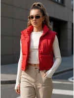 FashionStreet dámská prošívaná červená vesta TY5198