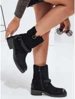 Dámské černé semišové boty FashionStreet ZY1032