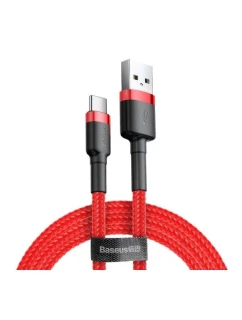 Kabel Baseus Cafule CATKLF-C09 (USB 2.0 - USB typ C ; 2m; barva černo-červená)