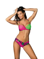 Tamara Blu Scuro-Rosa Shocking-Blight Green plavky M-399 (4) - Marko Tamara Blu Scuro-Rosa Shocking-Blight Green plavky M-399 (4) - Marko