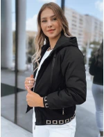 Dámská bunda s kapucí SELENE černá FashionStreet TY3751 Dámská bunda s kapucí SELENE černá FashionStreet TY3751