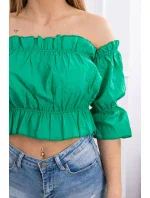 Španělská halenka tmavě zelená Španělská halenka tmavě zelená