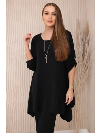 Sada halenky + kalhot s přívěskem černý