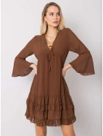 Šaty DHJ SK 10613B.07 hnědé Šaty DHJ SK 10613B.07 hnědé