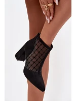 Dámské botky na sloupku D&A – černé Dámské botky na sloupku D&A – černé