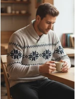 Pánský béžový svetr FashionStreet WX2269