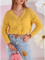 Dámský oversize žebrovaný svetr SWEETDREAM žlutý FashionStreet MY2462 Dámský oversize žebrovaný svetr SWEETDREAM žlutý FashionStreet MY2462