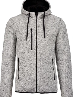 Kariban ProAct PA 365 Pánská pletená fleecová bunda s kapucí 20.P365 light grey melange