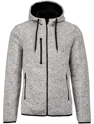 Kariban ProAct PA 365 Pánská pletená fleecová bunda s kapucí 20.P365 light grey melange Kariban ProAct PA 365 Pánská pletená fleecová bunda s kapucí 20.P365 light grey melange