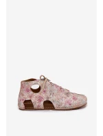 Vzorované Kožené Boty Maciejka 03426-48 Béžové