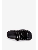 Dámské Pantofle S Dekorací Na Platformě Černé Delyna