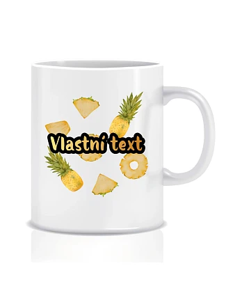 Personalizovaný klasický bílý keramický hrníček 300 ml s letním ovocem Personalizovaný klasický bílý keramický hrníček 300 ml s letním ovocem
