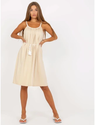Dámské šaty DHJ SK 20067.96 béžová - FPrice Dámské šaty DHJ SK 20067.96 béžová - FPrice