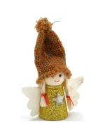 VÁNOČNÍ PŘÍVĚSEK ANDĚL ZLATÝ 7CM