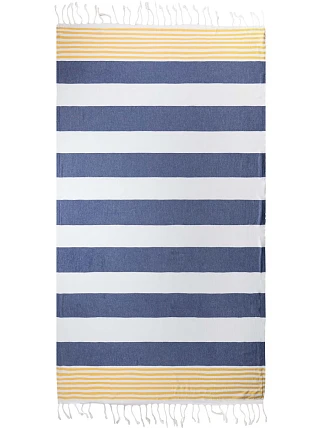 The One Towelling Hamam Marine Hamam ručník "Marine" 48.1046 navy/gold The One Towelling Hamam Marine Hamam ručník "Marine" 48.1046 navy/gold