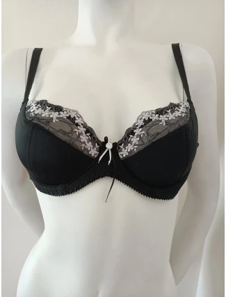 Vyztužená podprsenka s kosticí 047 černá - Kostar Vyztužená podprsenka s kosticí 047 černá - Kostar