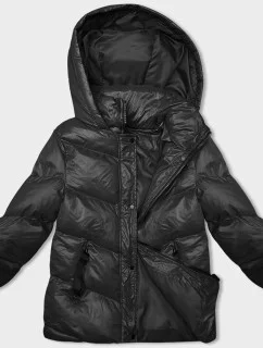 Černá péřová dámská zimní bunda (23065-392)