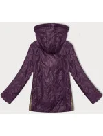 Fialová dámská prošívaná bunda s odepínací kapucí S'West (B8356-71)
