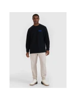 Pánské oversize tričko s potiskem a dlouhým rukávem 4F 4FWSS25TLONM390-20S pánské