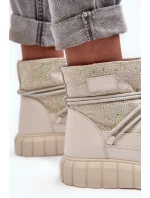 Ocieplené sněžné boty s džetami GOE MM2N4081 bežové