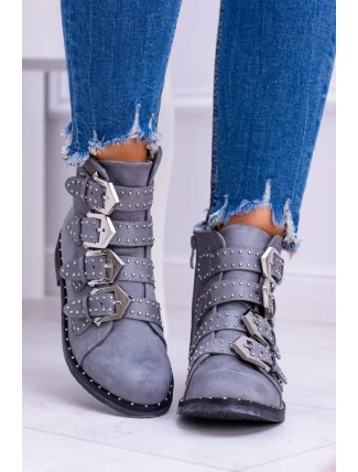 Lu Boo tmavě šedé semišové kotníkové boty Virginia Rock Star Lu Boo tmavě šedé semišové kotníkové boty Virginia Rock Star