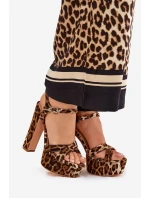 Dámské Sandály Na Podpatku A Platformě Eko Kožené Béžové Lomman Dámské Sandály Na Podpatku A Platformě Eko Kožené Béžové Lomman