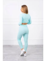 Pruhovaný top set 9353 mátový - Kesi Pruhovaný top set 9353 mátový - Kesi