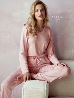 3053 DÁMSKÉ DLOUHÉ VISKÓZOVÉ PYŽAMO RIVER