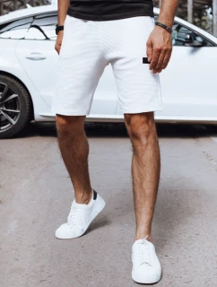 FashionStreet pánské bílé teplákové šortky SX2384
