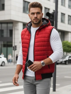 Pánská červená vesta FashionStreet TX4265