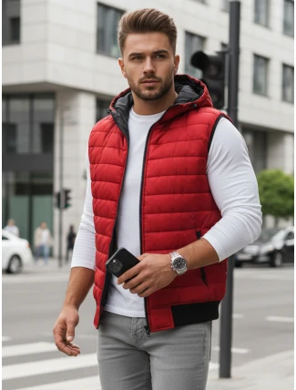 Pánská červená vesta FashionStreet TX4265