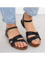 Dámské černé sandály S.Barski KV51-022