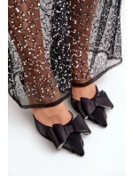 Textilní Lodičky S Mašlí Černé Selatea Textilní Lodičky S Mašlí Černé Selatea