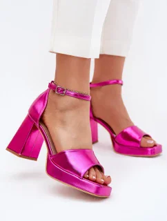 Sandály na podpatku model 215001 Step in style