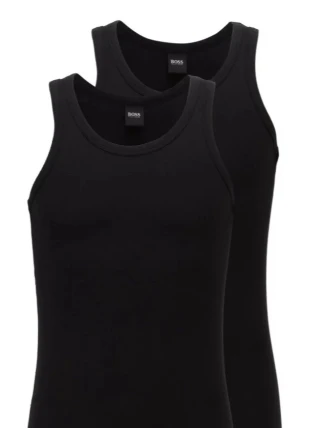 Pánský nátělník 2ks  50325406 001 černá Hugo Boss