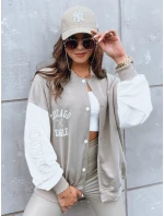 Dámská bunda OLDSCHOOL CHICAGO tmavě béžová bomber FashionStreet BY1209 Dámská bunda OLDSCHOOL CHICAGO tmavě béžová bomber FashionStreet BY1209