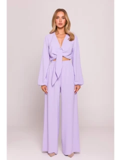 M862 Široké kalhoty - fialové