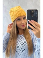 Dámská hořčicová čepice Rebeka K345
