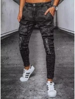 Pánské džínové bojové kalhoty černé FashionStreet UX3580