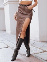 TOPAZ hnědá midi sukně FashionStreet CY0413