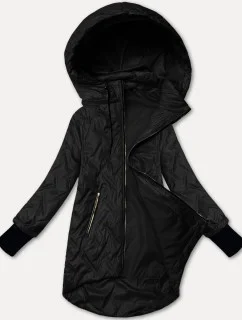 Lehká černá dámská bunda s odepínací kapucí S'West (B8371-1)